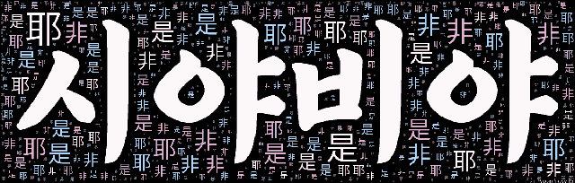 [워드 클라우드]: 시야비야 (是耶非耶): ‘옳은 것이냐? 그른 것이냐?’라는 뜻으로, 시비(是非)에 미혹(迷惑)하여 옳고 그름을 제대로 판단하지 못함을 의미하는 말.-60